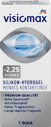 Silikon-Hydrogel Monatskontaktlinse Dioptrie -2,25, 1 St VISIOMAX