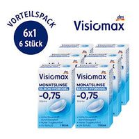 Silikon-Hydrogel Monatslinse Dioptrie -0,75 (6x1 Stück), Vorteilspack, 6 St