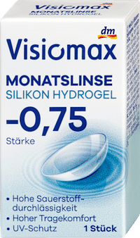 Silikon-Hydrogel Monatslinse Dioptrie -0,75, 1 St
