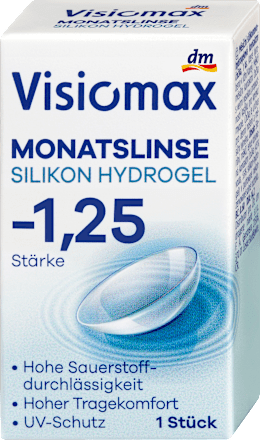Silikon-Hydrogel Monatslinse Dioptrie -1,25, 1 St