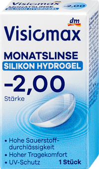 Silikon-Hydrogel Monatslinse Dioptrie -2,00 (6x1 Stück), Vorteilspack, 6 St