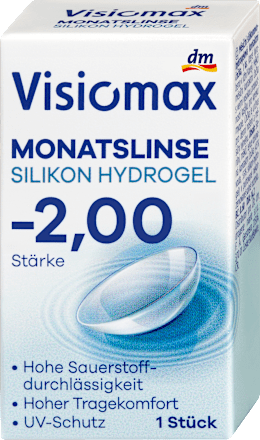 Silikon-Hydrogel Monatslinse Dioptrie -2,00, 1 St