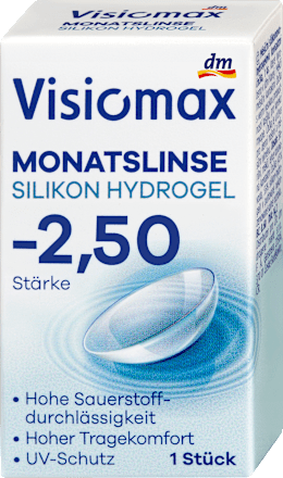 Silikon-Hydrogel Monatslinse Dioptrie -2,50, 1 St