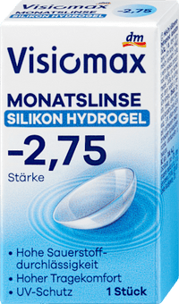Silikon-Hydrogel Monatslinse Dioptrie -2,75 (6x1 Stück), Vorteilspack, 6 St