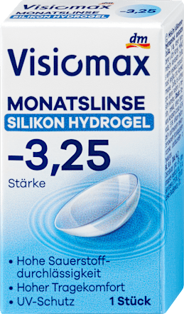 Silikon-Hydrogel Monatslinse Dioptrie -3,25 (6x1 Stück), Vorteilspack, 6 St