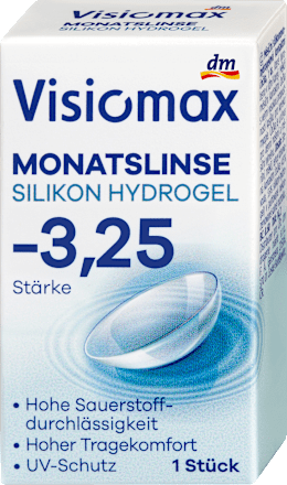 Silikon-Hydrogel Monatslinse Dioptrie -3,25, 1 St