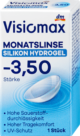 Silikon-Hydrogel Monatslinse Dioptrie -3,50 (6x1 Stück), Vorteilspack, 6 St