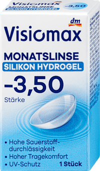 Silikon-Hydrogel Monatslinse Dioptrie -3,50 (6x1 Stück), Vorteilspack, 6 St
