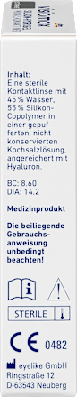 Silikon-Hydrogel Monatslinse Dioptrie - 3,5, 1 St VISIOMAX
