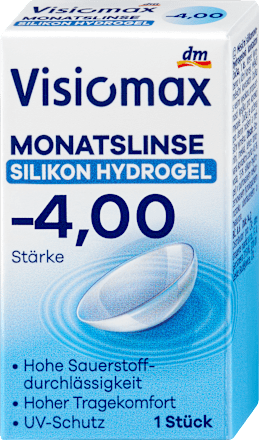 Silikon-Hydrogel Monatslinse Dioptrie -4,00 (6x1 Stück), Vorteilspack, 6 St