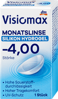 Silikon-Hydrogel Monatslinse Dioptrie -4,00 (6x1 Stück), Vorteilspack, 6 St