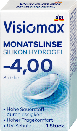 Silikon-Hydrogel Monatslinse Dioptrie -4,00, 1 St