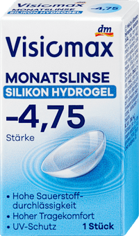 Silikon-Hydrogel Monatslinse Dioptrie -4,75 (6x1 Stück), Vorteilspack, 6 St