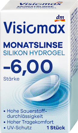 Silikon-Hydrogel Monatslinse Dioptrie -6,00, 1 St
