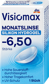 Silikon-Hydrogel Monatslinse Dioptrie -6,50 (6x1 Stück), Vorteilspack, 6 St