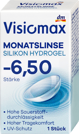Silikon-Hydrogel Monatslinse Dioptrie -6,50, 1 St