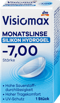 Silikon-Hydrogel Monatslinse Dioptrie -7,00 (6x1 Stück), Vorteilspack, 6 St