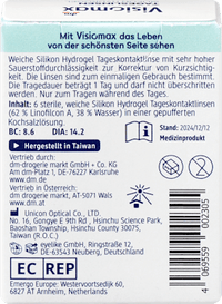 Siliconenhydrogel daglenzen dioptrie -1.00, 6 stuks