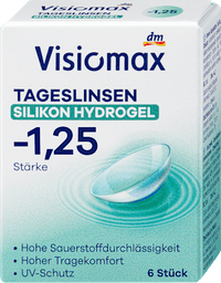 Silikon-Hydrogel Tageslinsen Dioptrie -1,25, 6 St