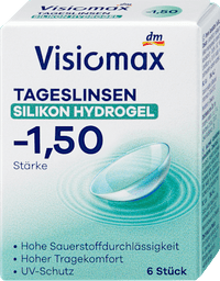 Silikon-Hydrogel Tageslinsen Dioptrie -1,50, 6 St