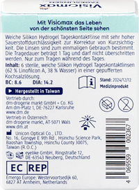 Silikon-Hydrogel Tageslinsen Dioptrie -1,50, 6 St