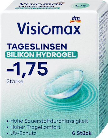 Silikon-Hydrogel Tageslinsen Dioptrie -1,75, 6 St
