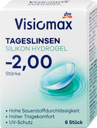 Siliconenhydrogel daglenzen dioptrie -2.00, 6 stuks