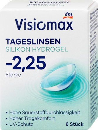 Silikon-Hydrogel Tageslinsen Dioptrie -2,25, 6 St