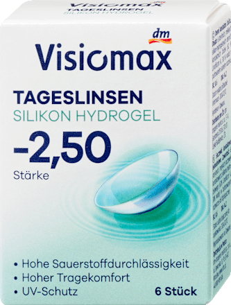 Siliconenhydrogel daglenzen dioptrie -2,50, 6 stuks