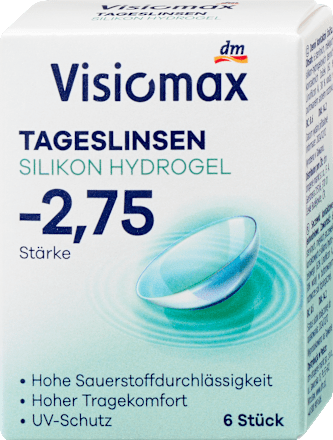 Siliconenhydrogel daglenzen dioptrie -2,75, 6 stuks