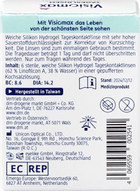 Silikon-Hydrogel Tageslinsen Dioptrie -3,00, 6 St