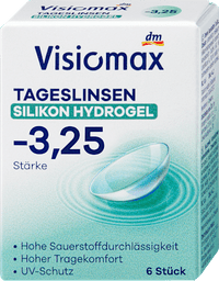 Silikon-Hydrogel Tageslinsen Dioptrie -3,25, 6 St