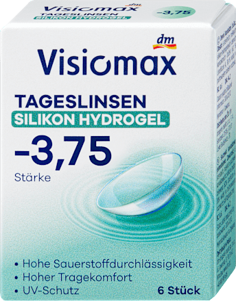 Silikon-Hydrogel Tageslinsen Dioptrie -3,75, 6 St
