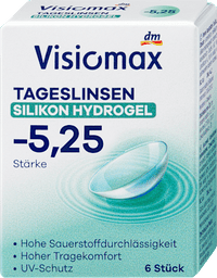Silikon-Hydrogel Tageslinsen Dioptrie -5,25 (6x6 Stück), Vorteilspack, 36 St
