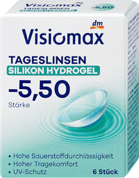Silikon-Hydrogel Tageslinsen Dioptrie -5,50 (6x6 Stück), Vorteilspack, 36 St
