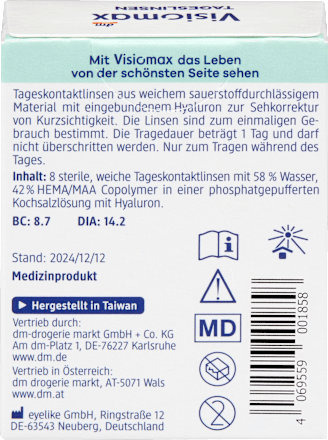 Daglenzen dioptrie -1.50, 8 stuks