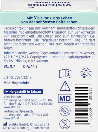 Daglenzen dioptrie -2.00, 8 stuks