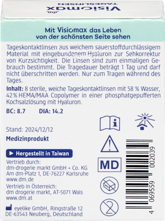 Daglenzen dioptrie -3.00, 8 stuks
