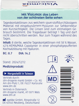 Daglenzen dioptrie -4.00, 8 stuks