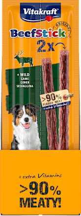 Hondensnacks met wild, rundvleesstick, 24 g