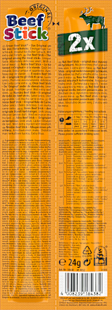 Hondensnacks met wild, rundvleesstick, 24 g