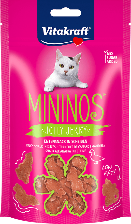 Vitakraft Katzenleckerli mit Ente, Mininos jolly jerky, 40 g