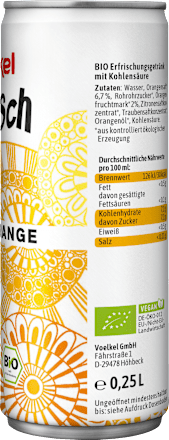 Erfrischungsgetränk, Natur Orange, 0,25 l EINWEG Voelkel