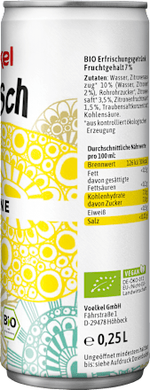 Erfrischungsgetränk, Zitrone, 0,25 l EINWEG Voelkel