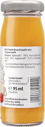 Ingwer Shot mit Vitamin C, 95 ml Voelkel
