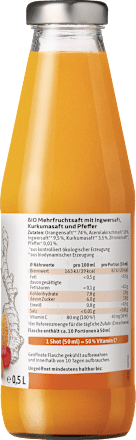 Ingwer & Kurkuma Shot, 0,5 l Voelkel