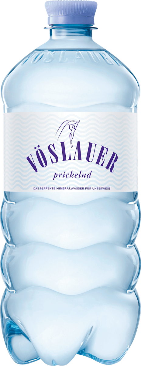 VÖSLAUER Natürliches Mineralwasser prickelnd, 1 l EINWEG