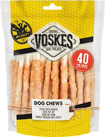 Kausnack Hund, Sticks mit Huhn, 40 St Voskes