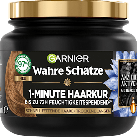 1-Minuut actieve houtskool haarbehandeling voor een vette hoofdhuid, 340 ml