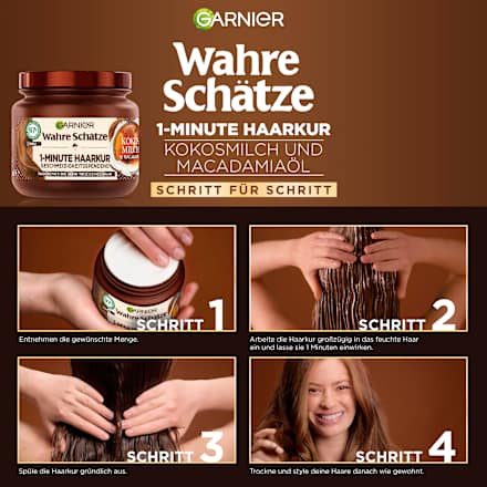 1-Minute Kokosmelk &amp; Macadamia Haarverzorging, 340 ml